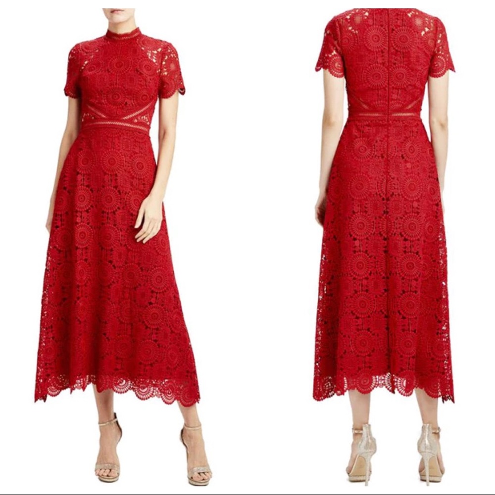 NWT ML Monique Lhuillier Luisa Lace Maxi Dress from ANTHROPOLOGIE 10P Z523-16